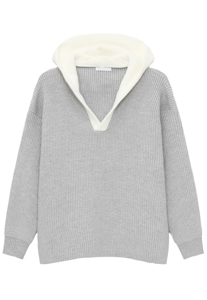 Men's color hooded sweater