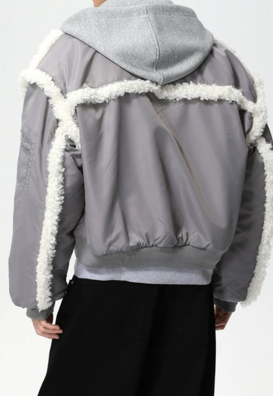 Men's Raw-edged baseball jacket