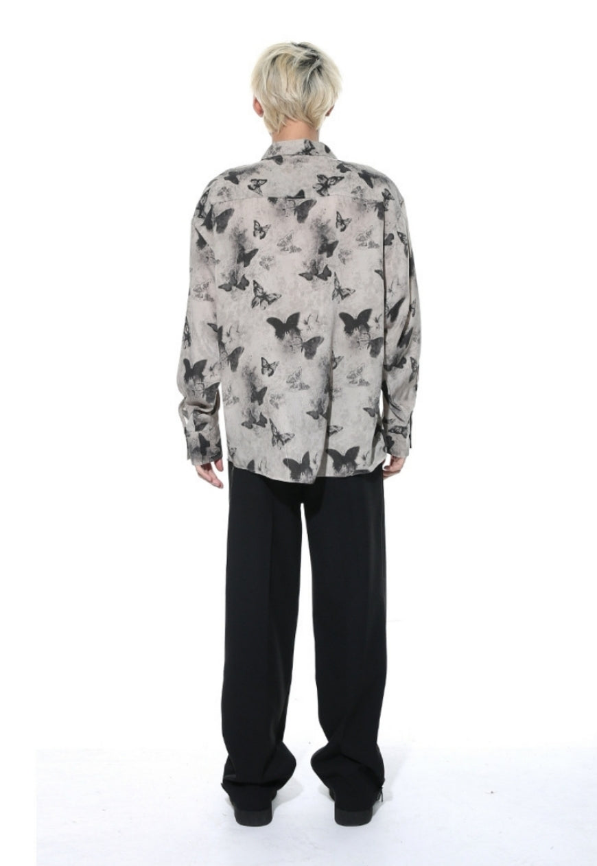 Men's Creative butterfly ink shirt
