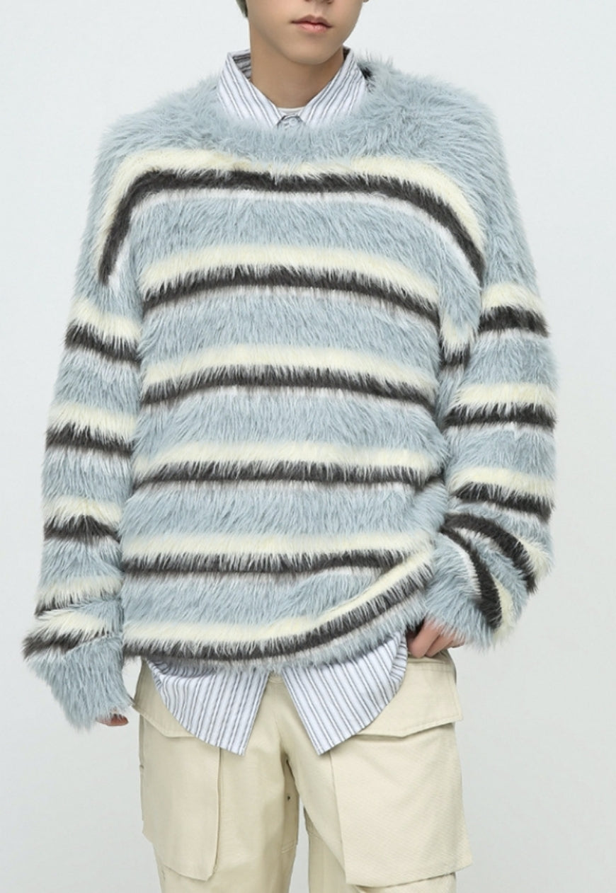Men's striped knitted sweater