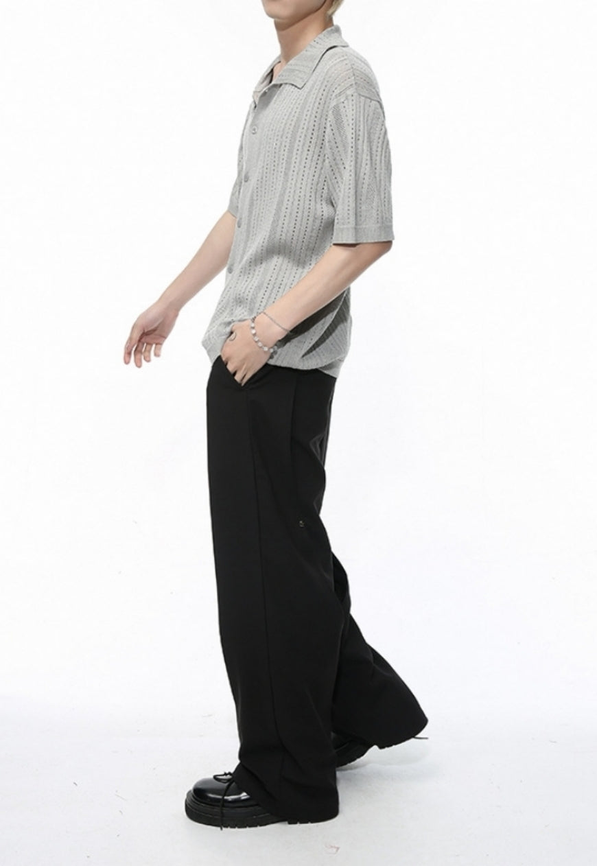 Men's Vintage hollow knitted shirt
