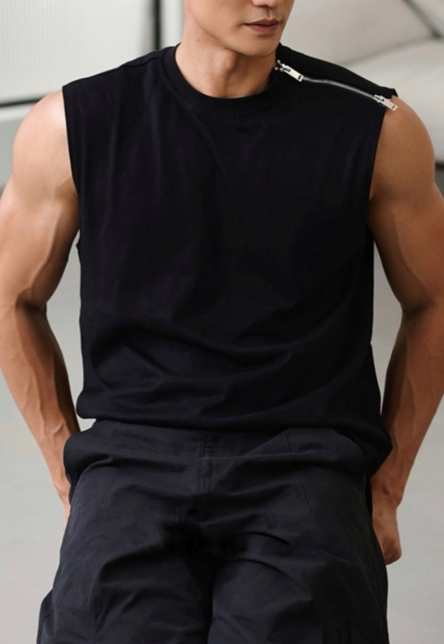 Men's Zip sleeveless vest