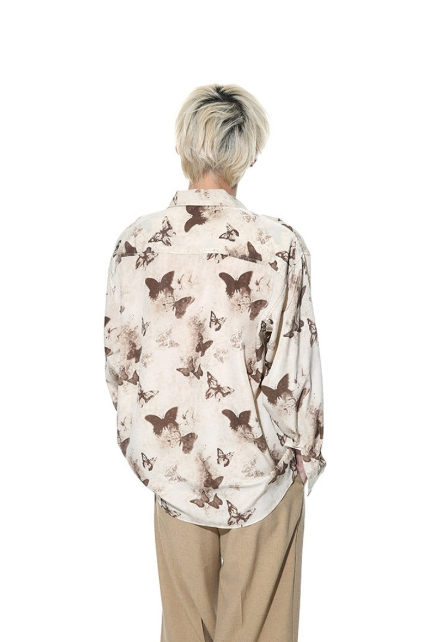 Men's Creative butterfly ink shirt