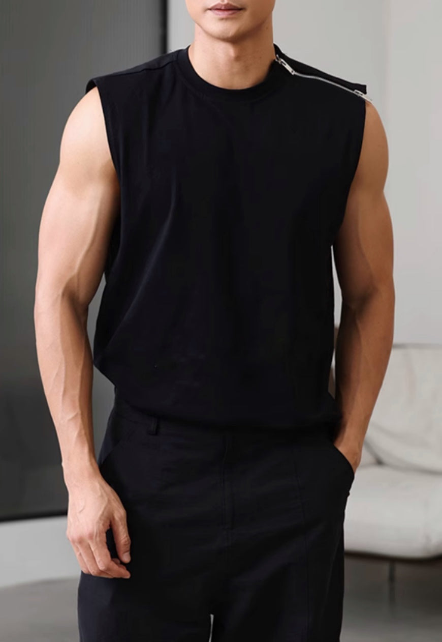 Men's Zip sleeveless vest