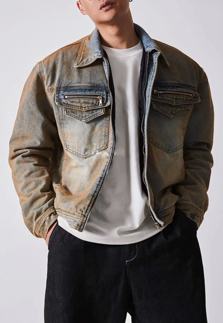Men's Rusty washed vintage denim jacket