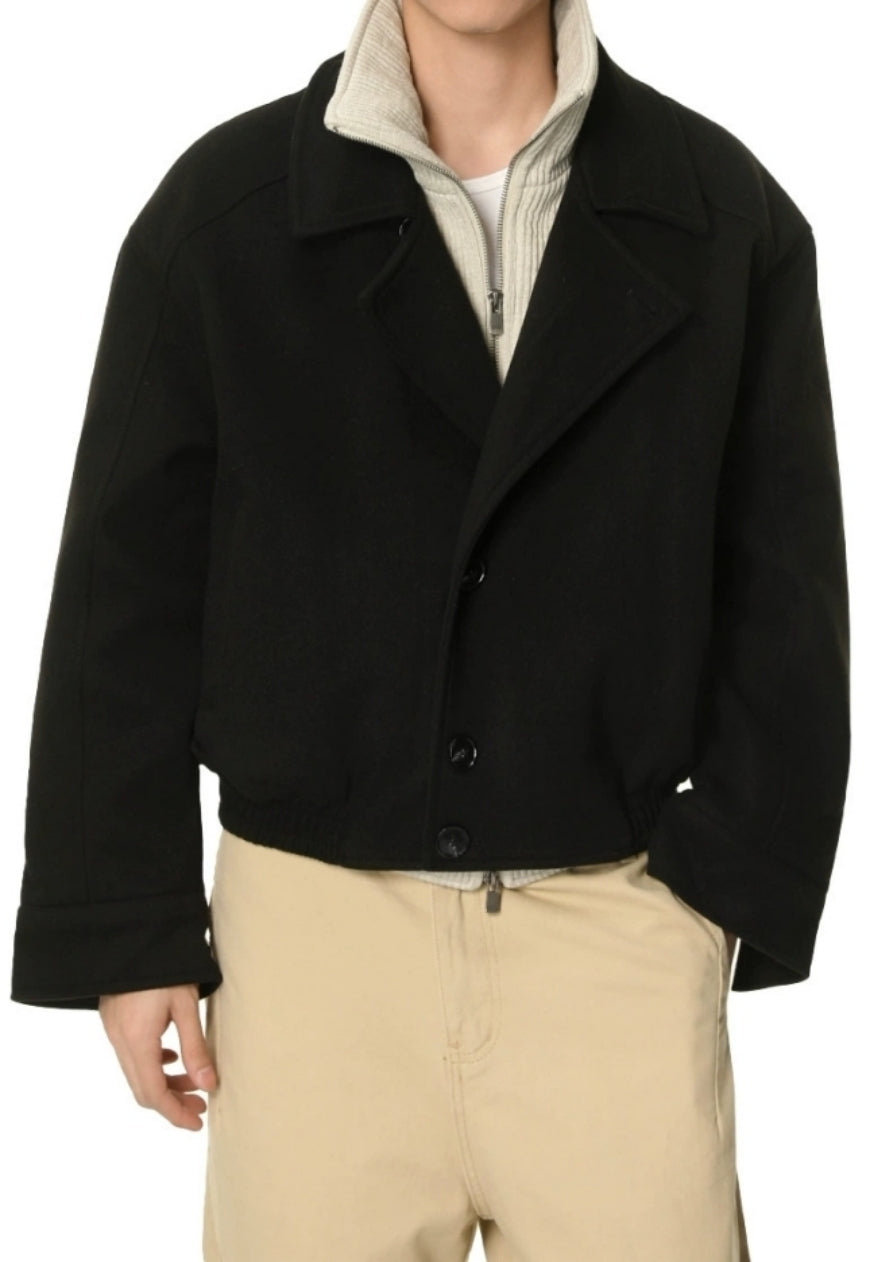 Men's Diamond pattern cotton-padded jacket