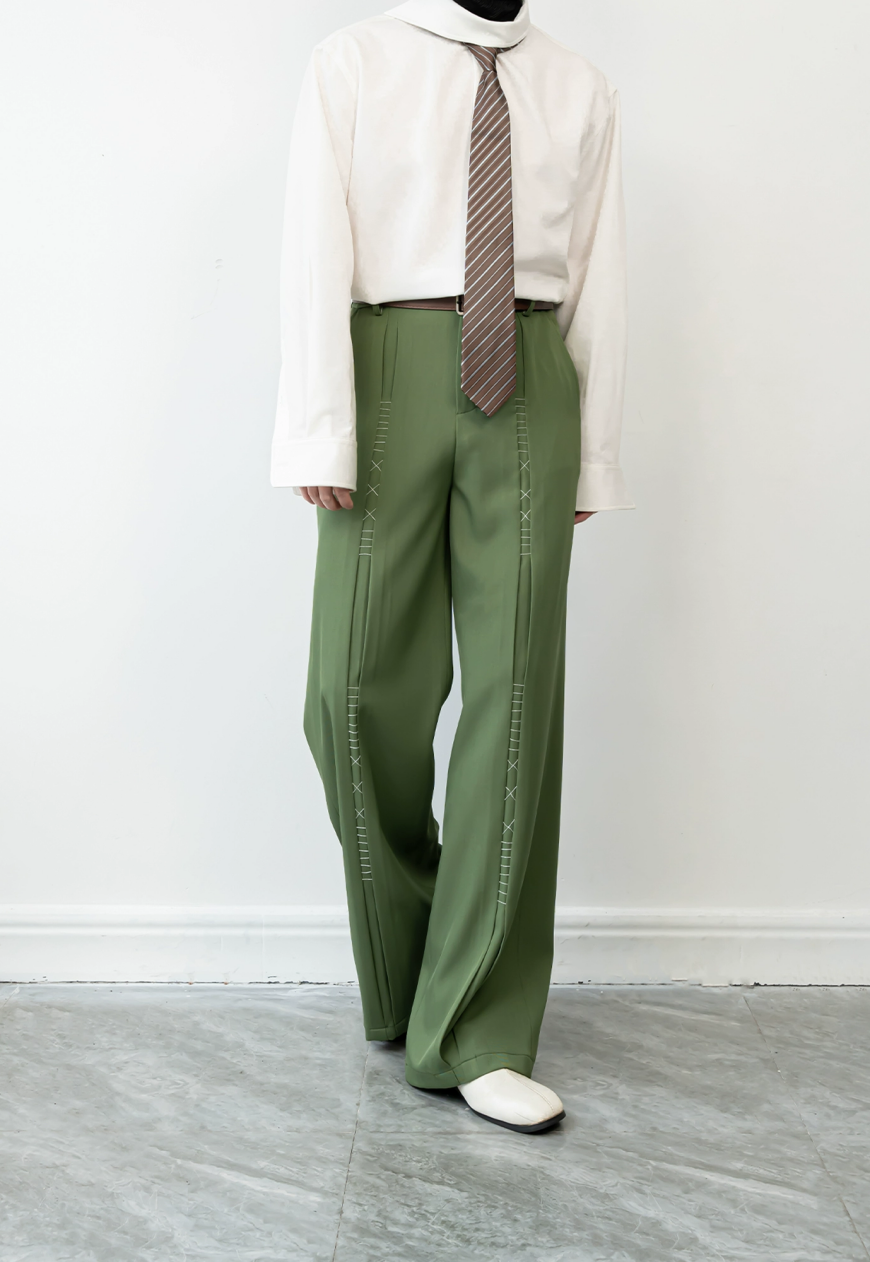 Men's Pamine green high-end suit set