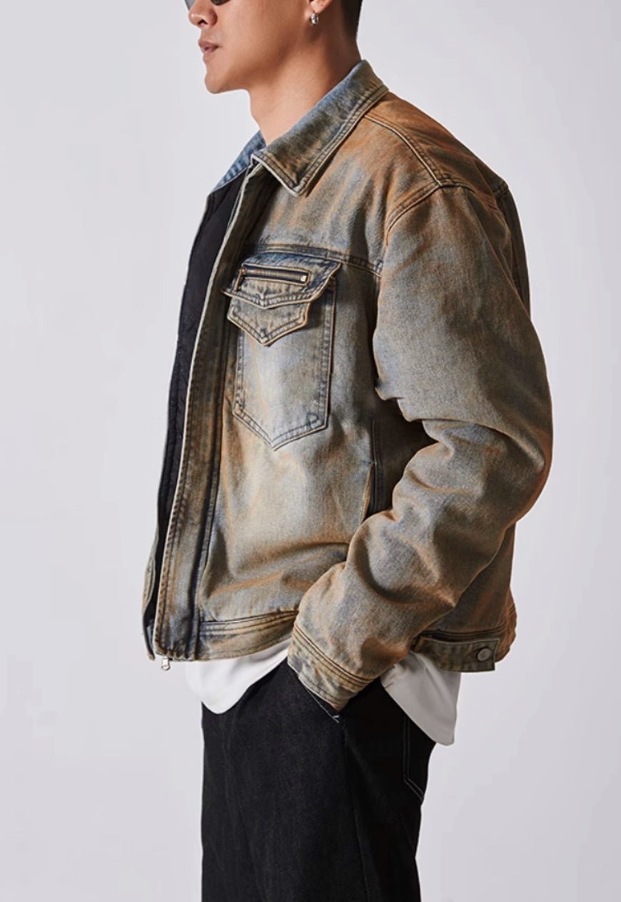 Men's Rusty washed vintage denim jacket