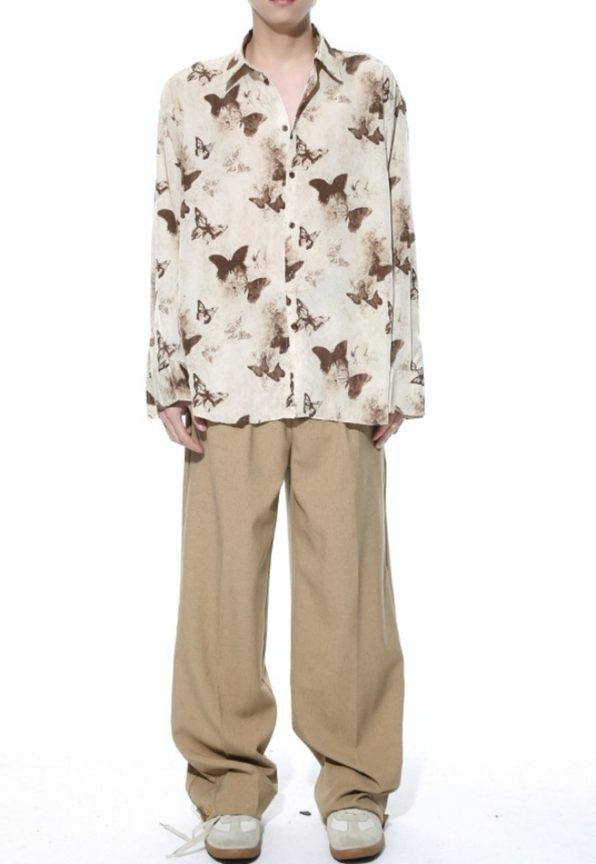 Men's Creative butterfly ink shirt