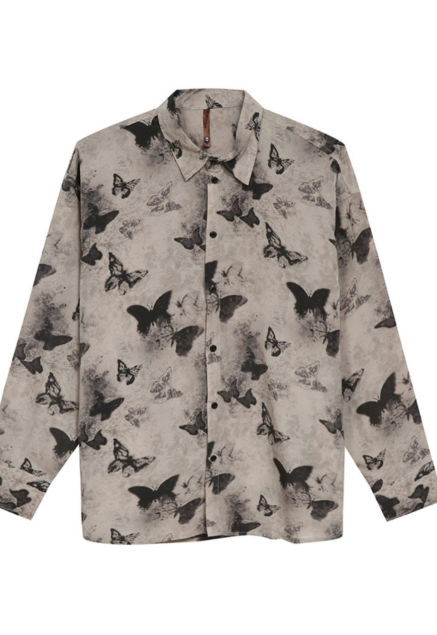Men's Creative butterfly ink shirt