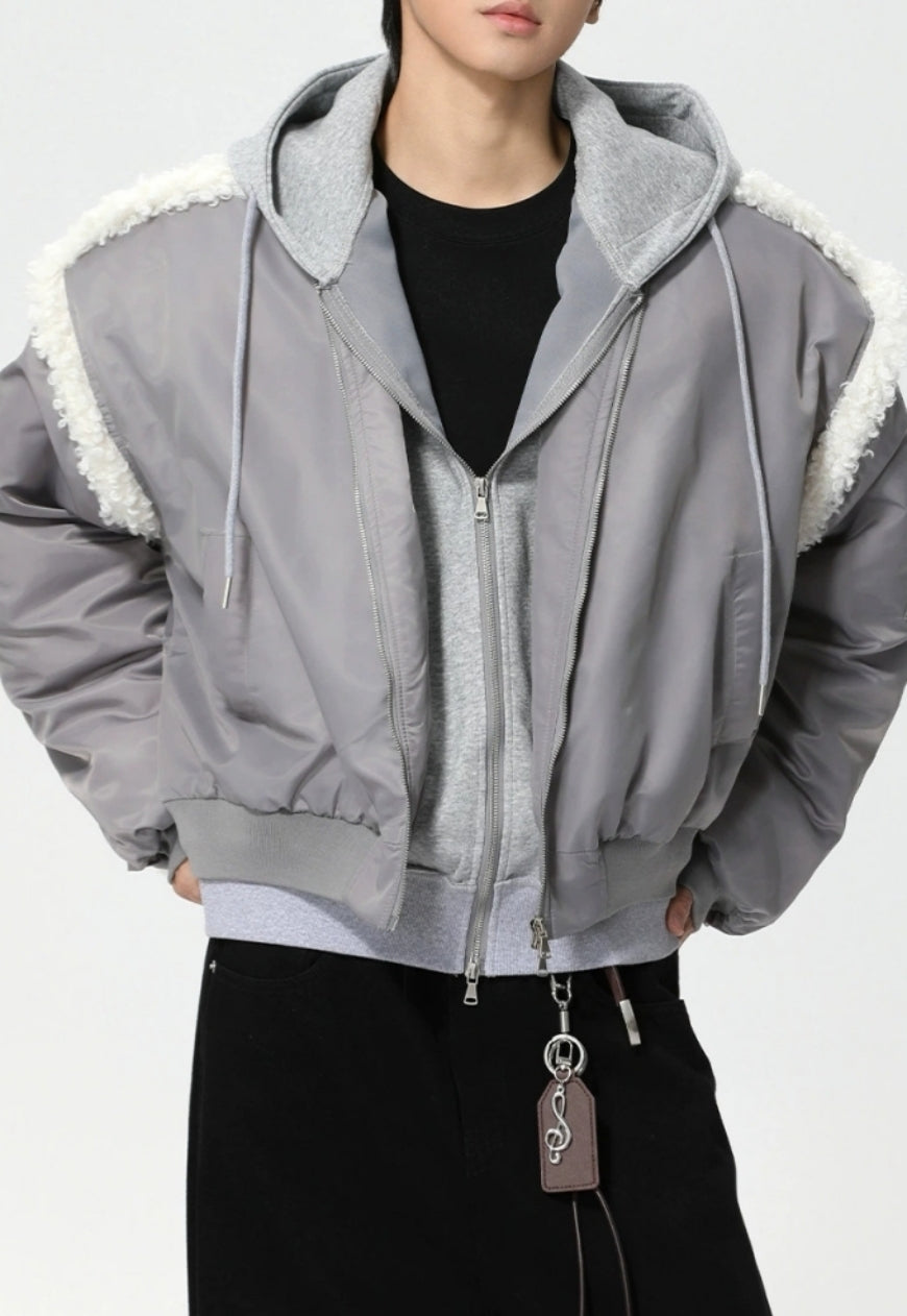 Men's Raw-edged baseball jacket
