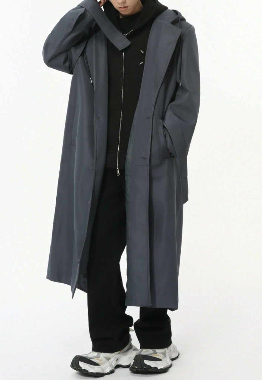 Men's Elegant strappy shoulder-padded coat