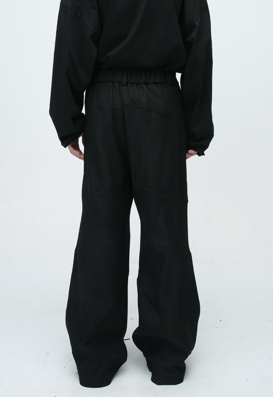 Unisex twill multi-layered casual pants