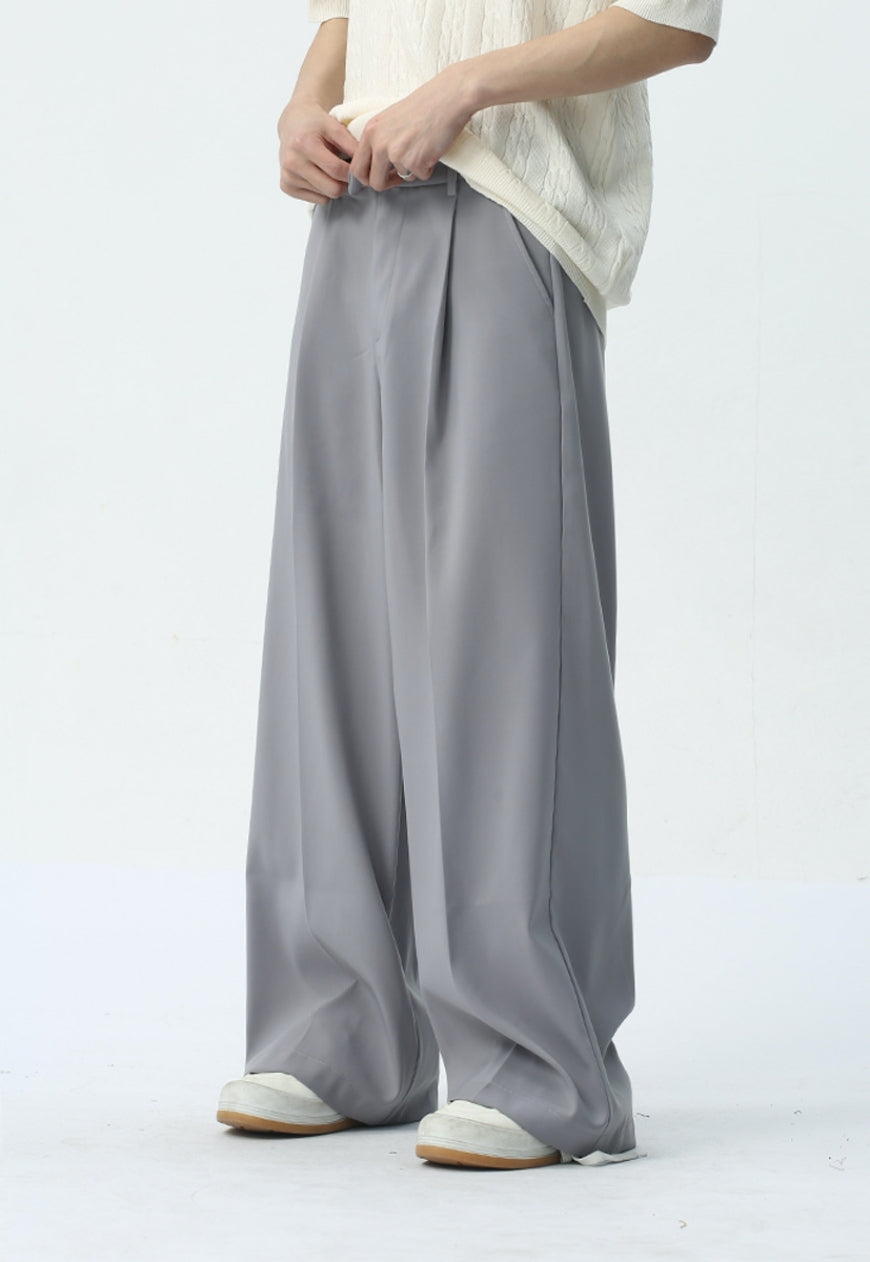 Men's Soft and luxurious pressed pleated trousers