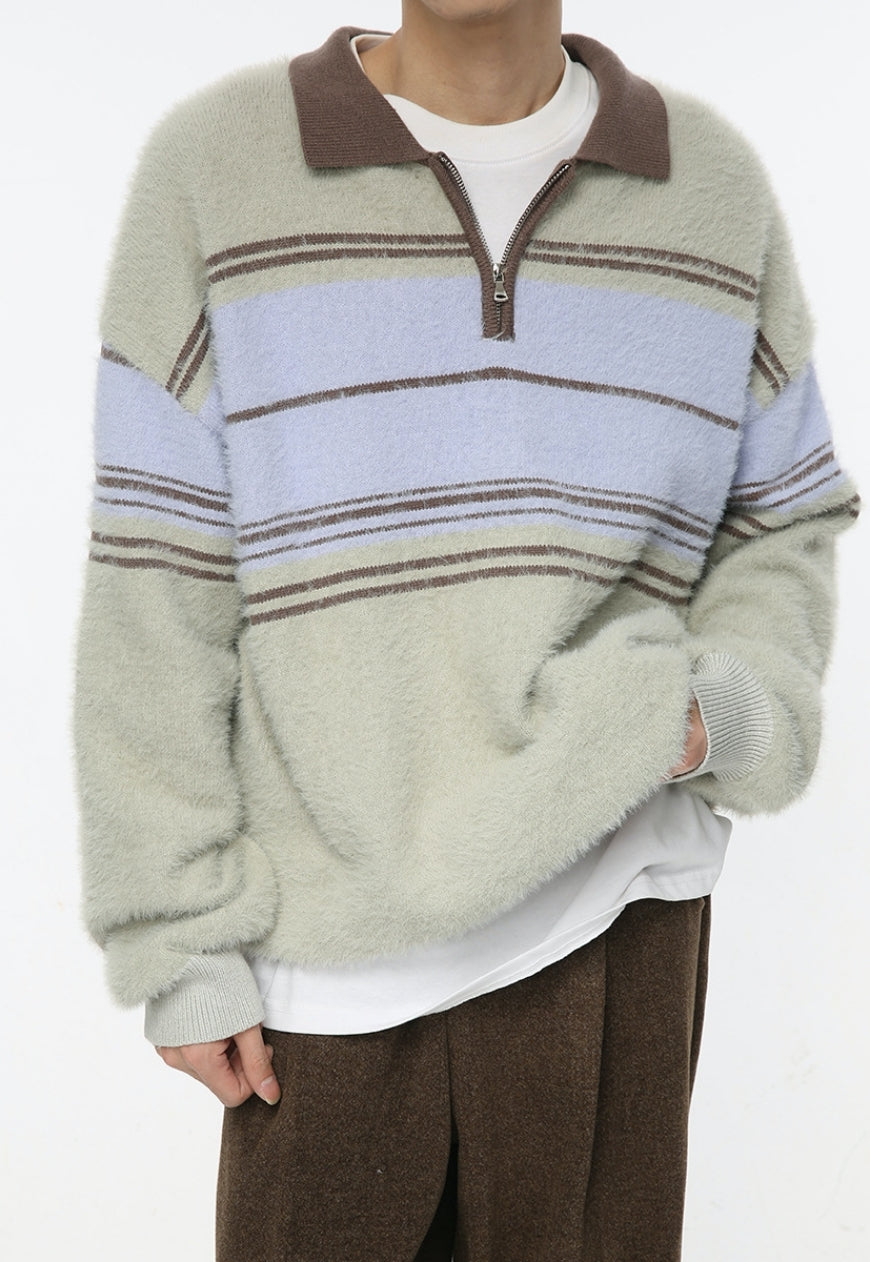Men's vintage striped knitted sweater