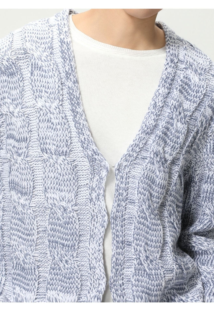 Men's V-neck cardigan knitwear