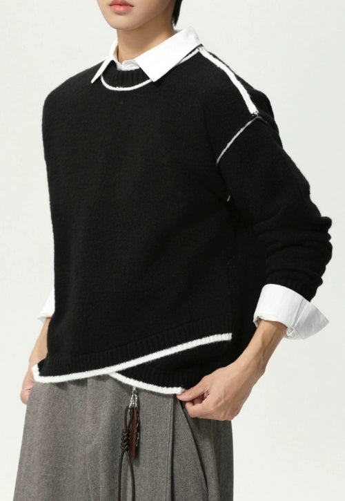 Men's Cross-deconstructed sweater
