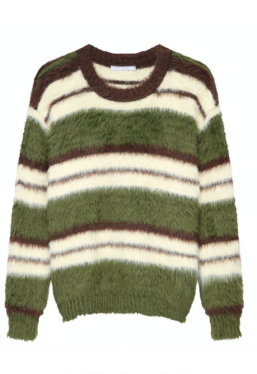 Men's striped seahorse sweater