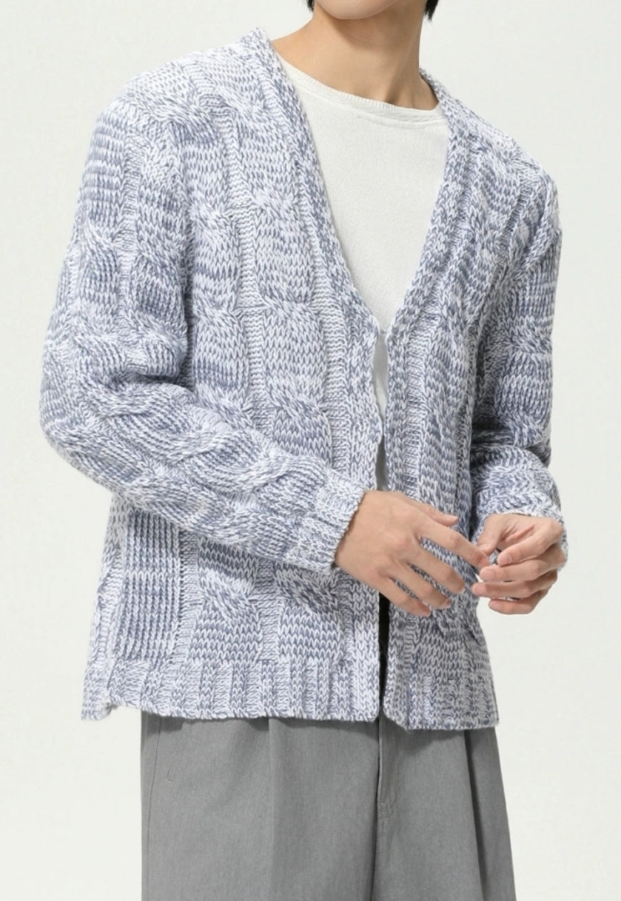 Men's V-neck cardigan knitwear