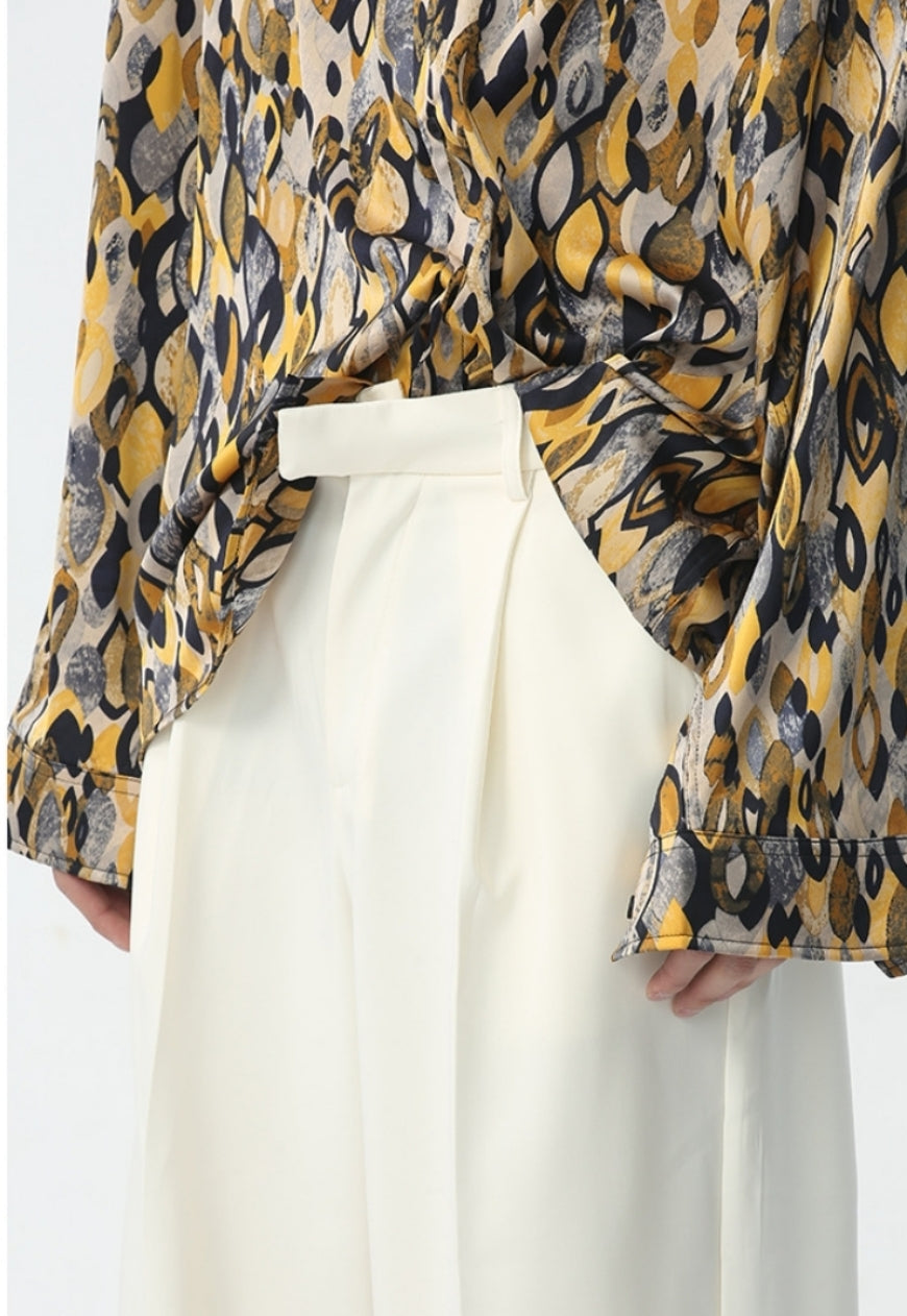 Men's Soft and luxurious pressed pleated trousers
