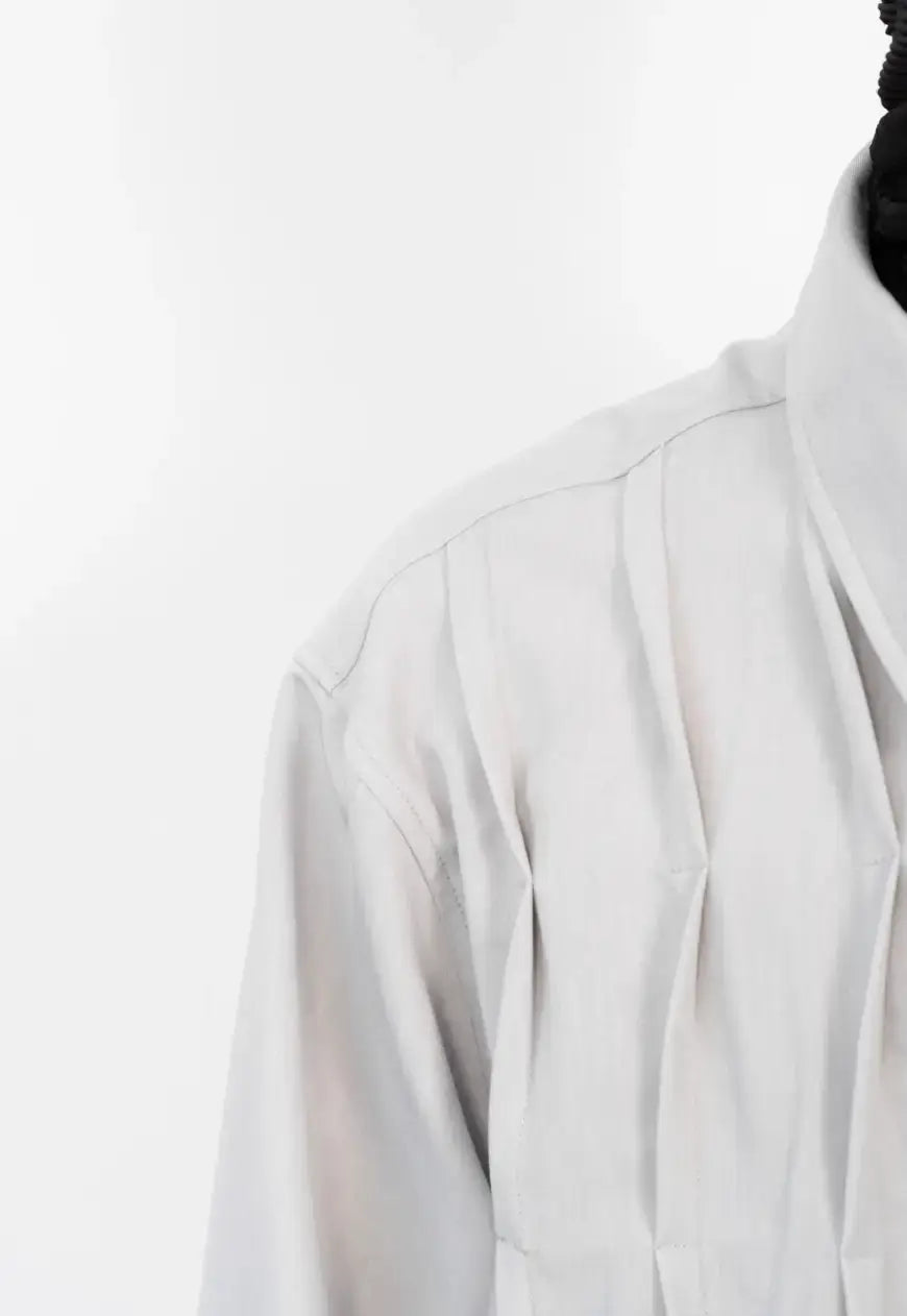 Men's French Vintage Pleated Shirt