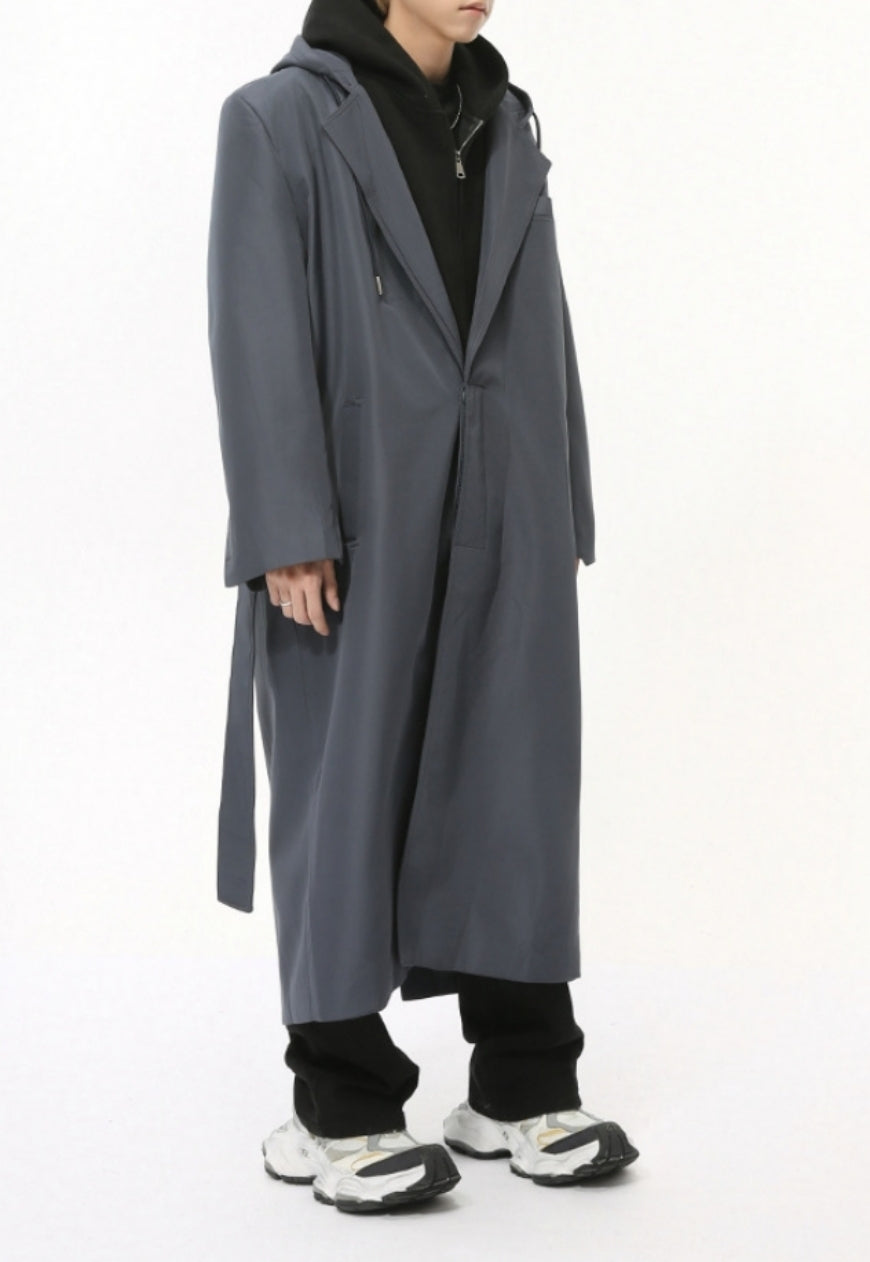 Men's Elegant strappy shoulder-padded coat