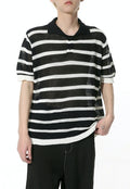 Men's Striped Contrast Color POLO Shirt