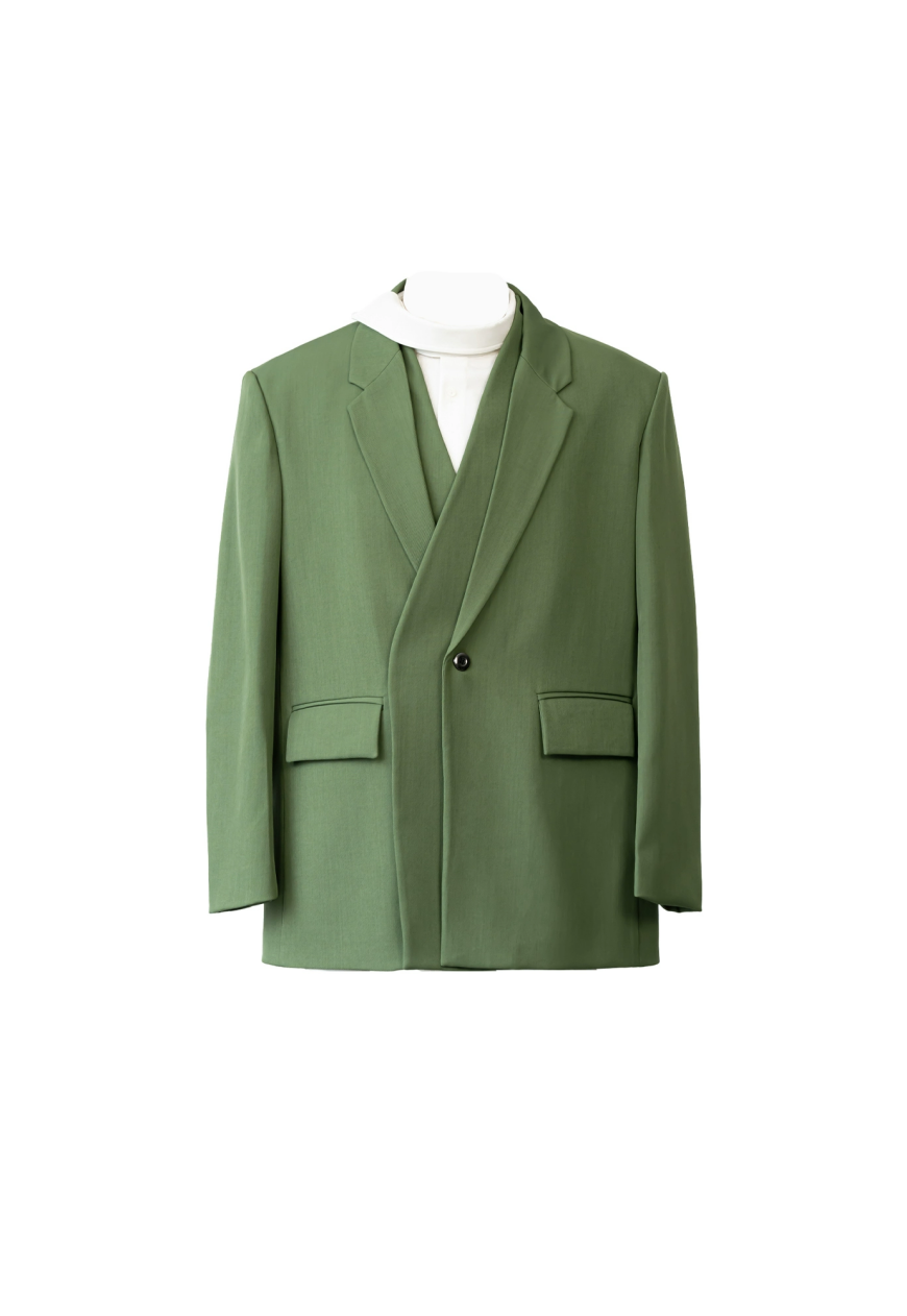 Men's Pamine green high-end suit set