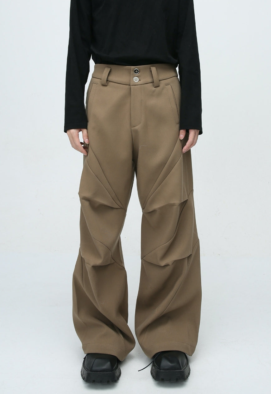 Unisex twill multi-layered casual pants