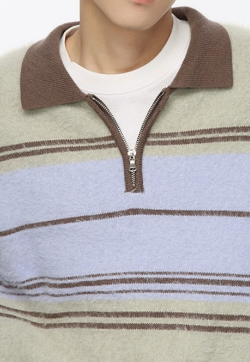 Men's vintage striped knitted sweater