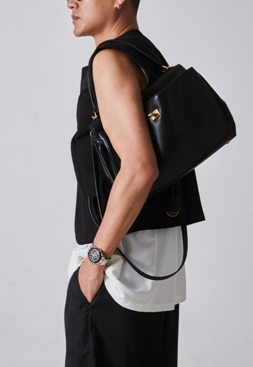 Men's Genuine cowhide premium handbag