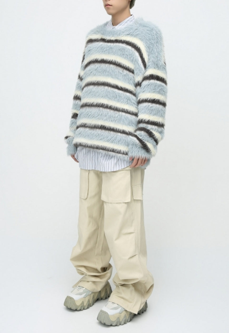 Men's striped knitted sweater