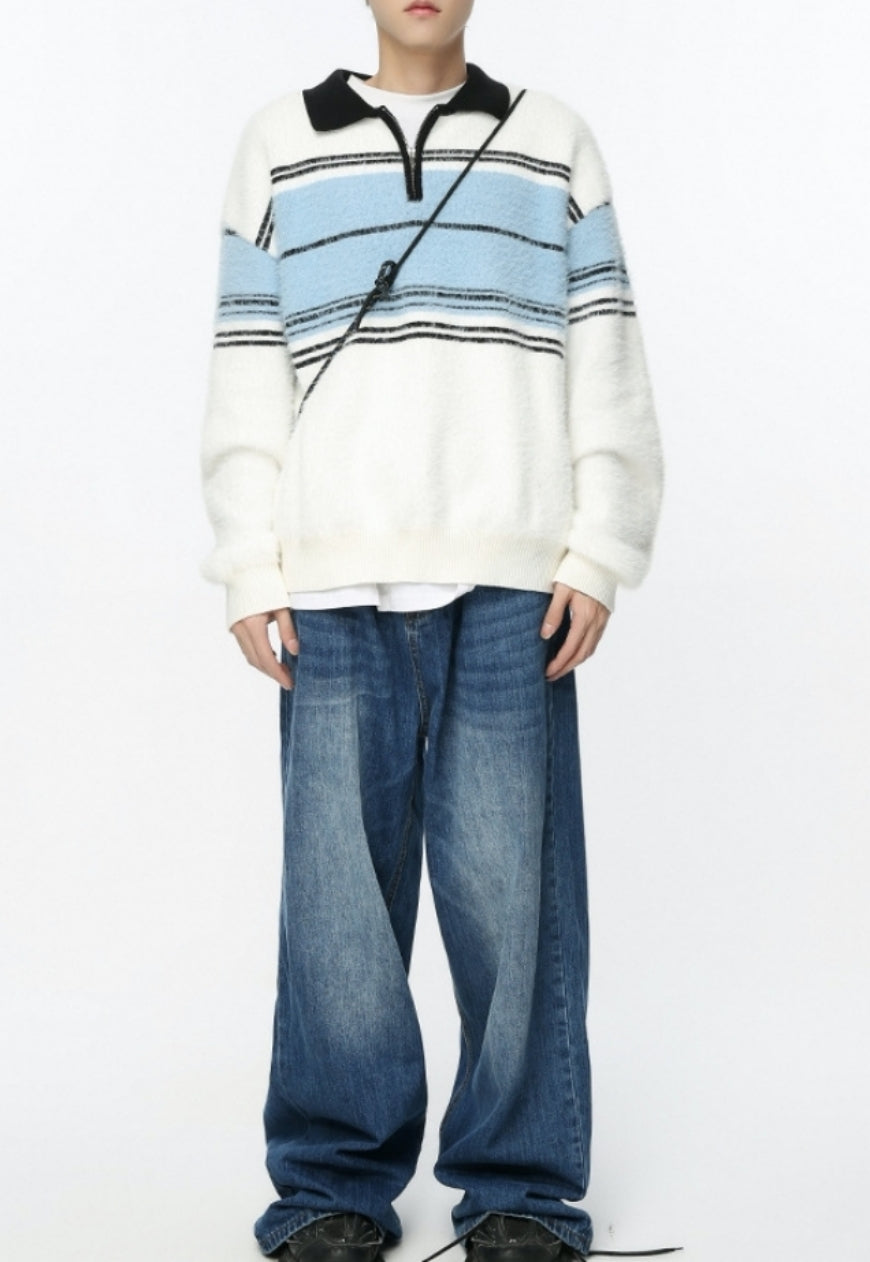 Men's vintage striped knitted sweater