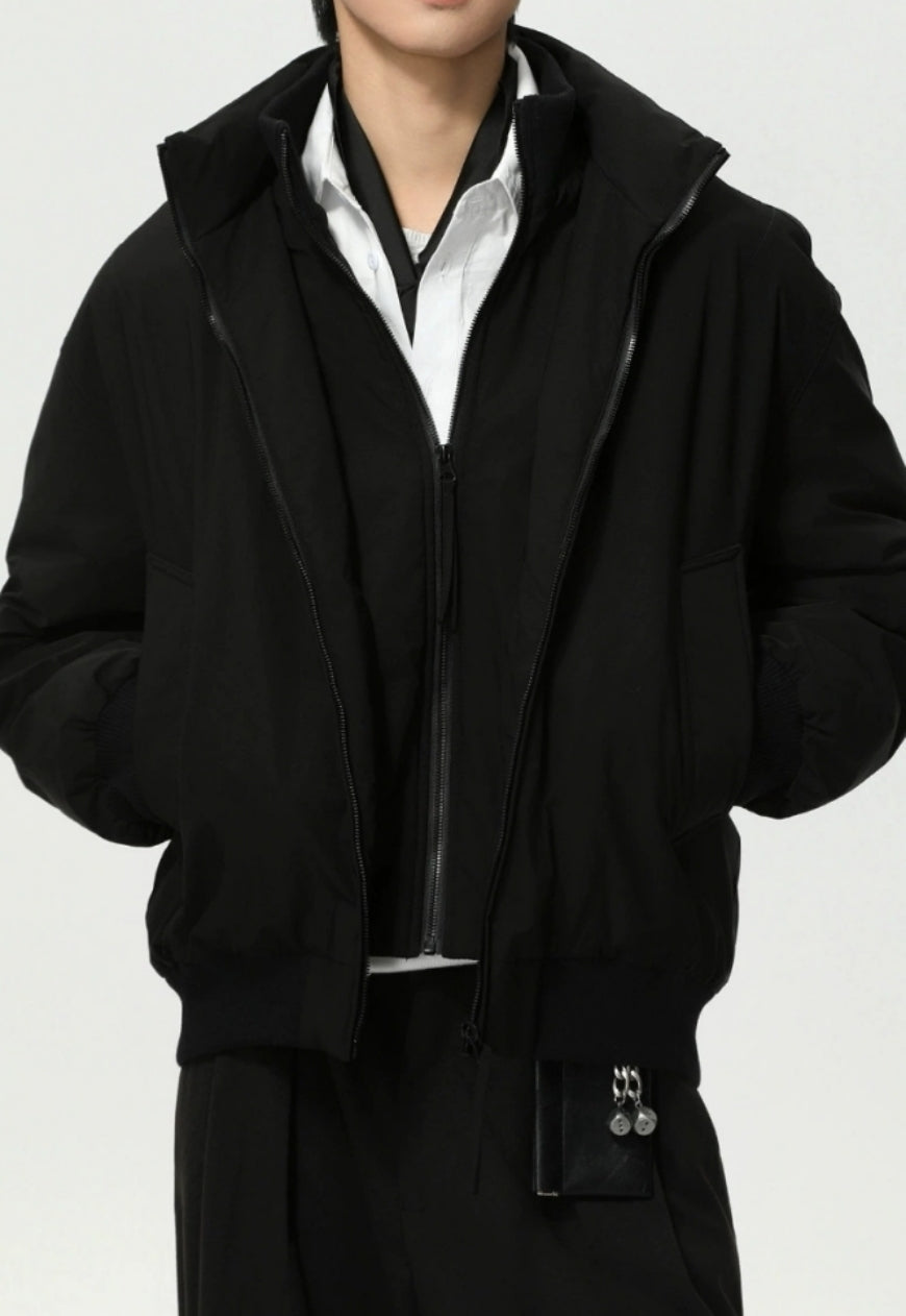 Men's Cleanfit Stand Collar Thick Down Jacket