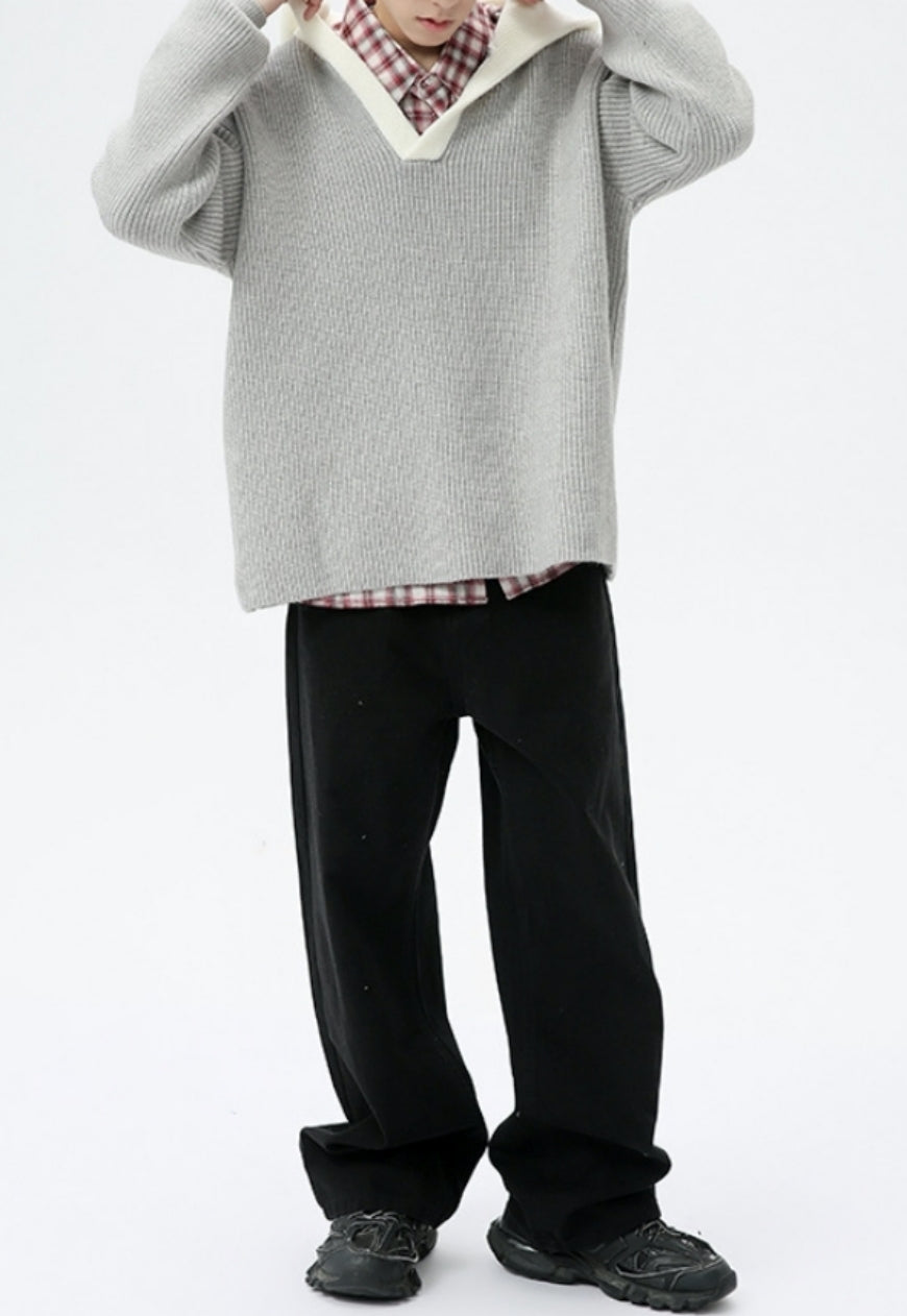 Men's color hooded sweater
