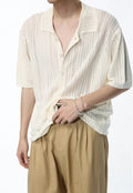 Men's Vintage hollow knitted shirt
