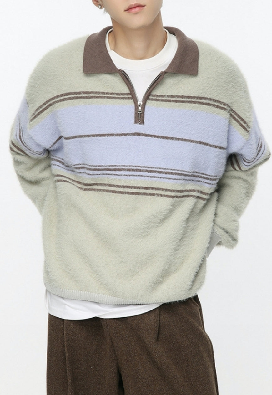 Men's vintage striped knitted sweater