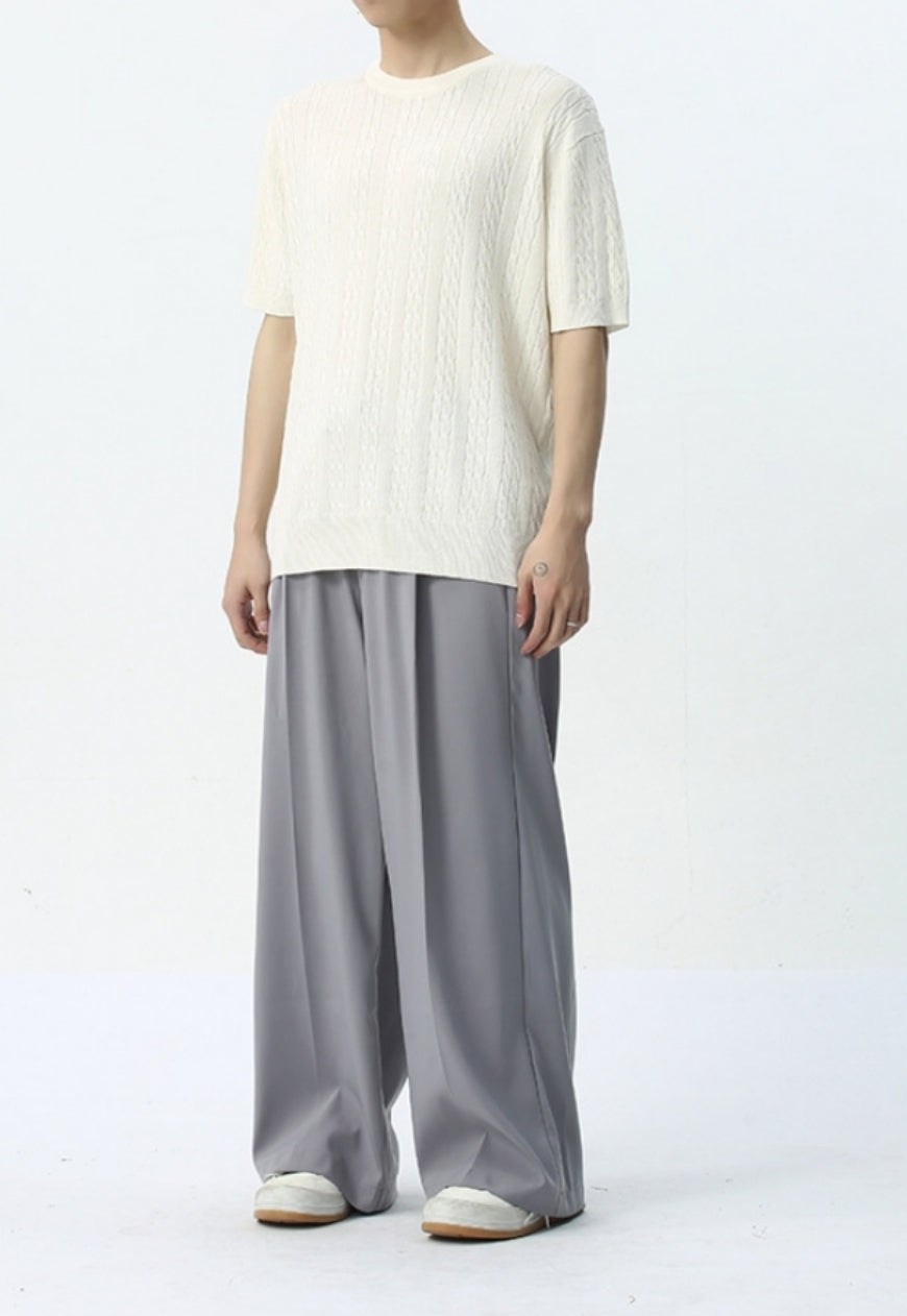Men's Soft and luxurious pressed pleated trousers