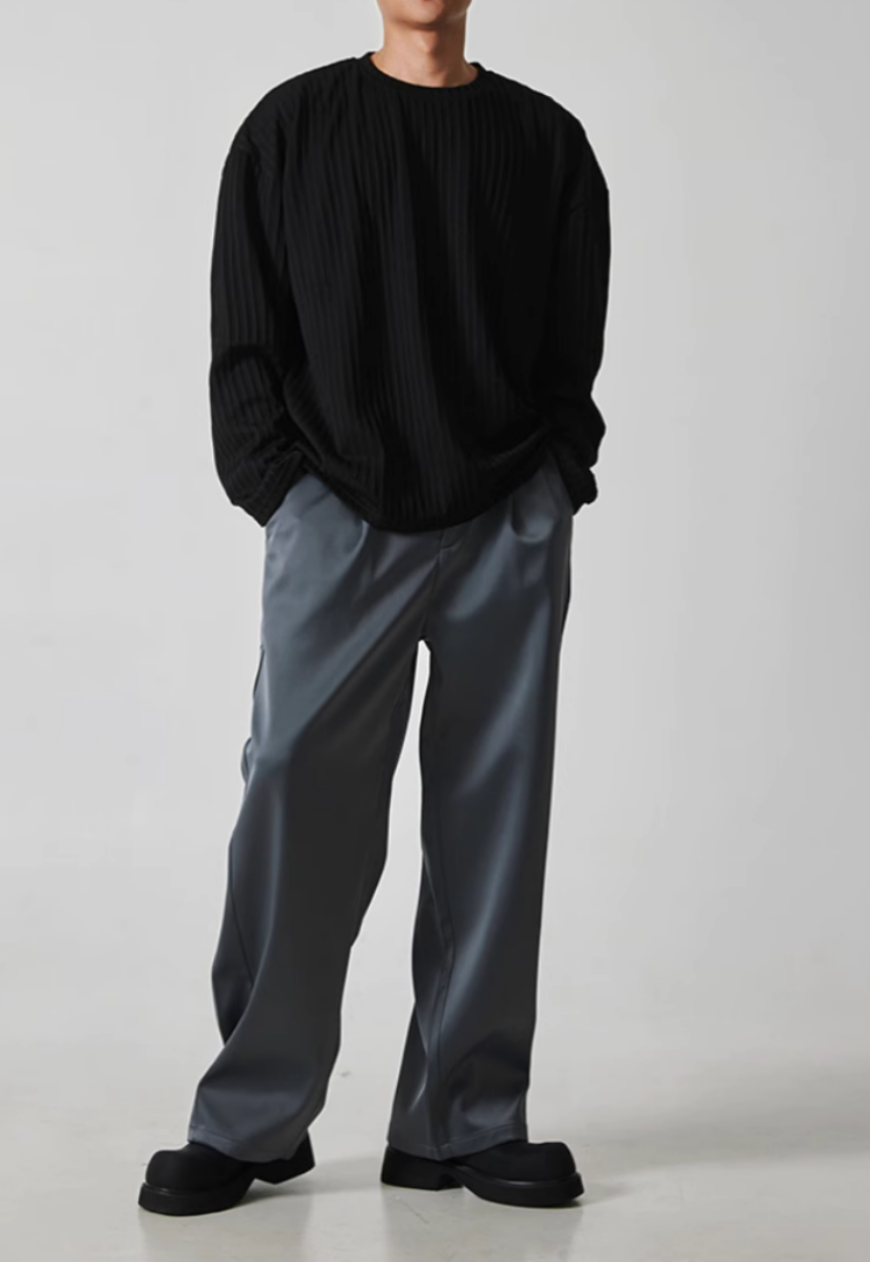Men's Three-dimensional striped top