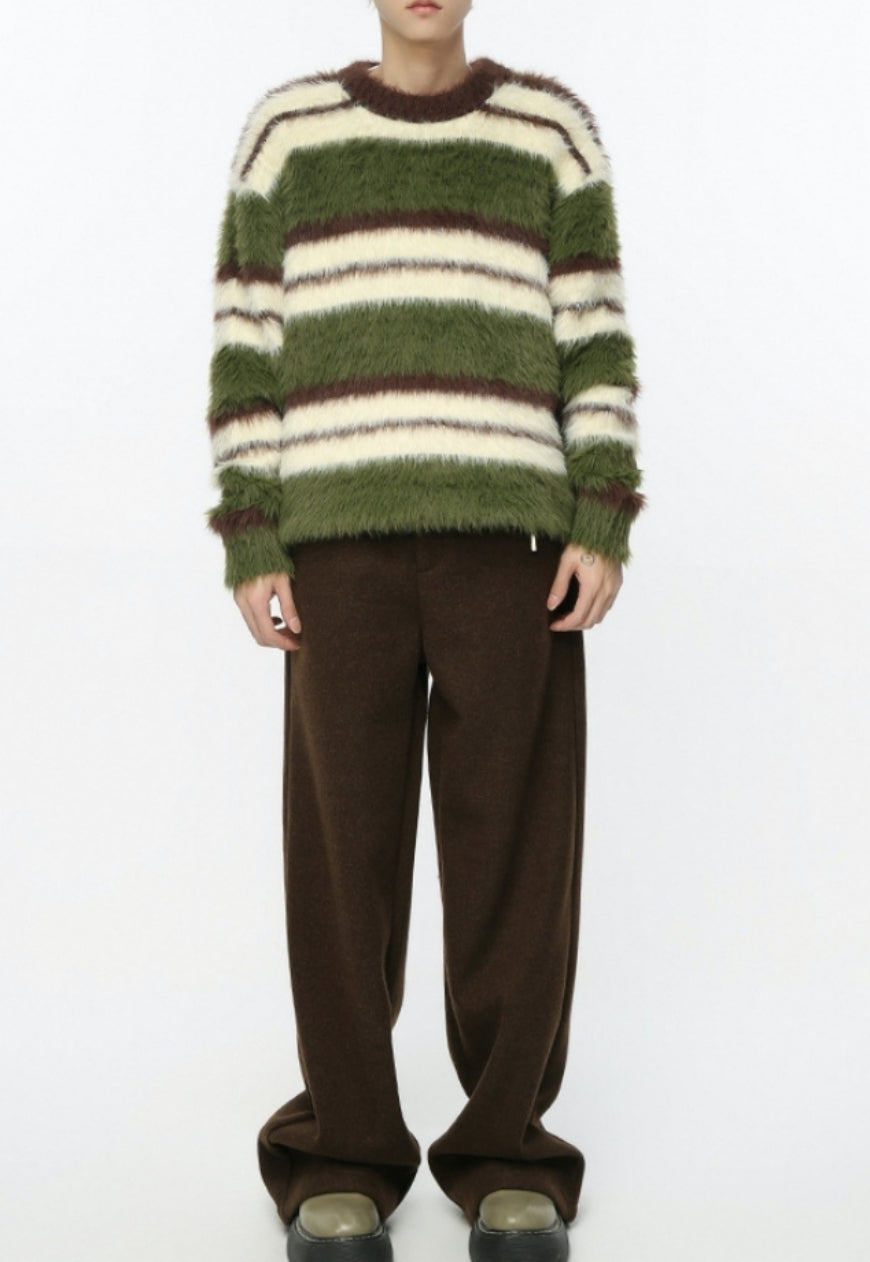 Men's striped seahorse sweater