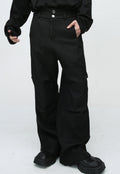 Unisex twill multi-layered casual pants