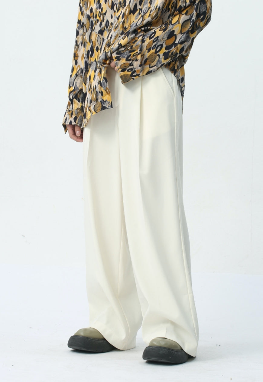 Men's Soft and luxurious pressed pleated trousers