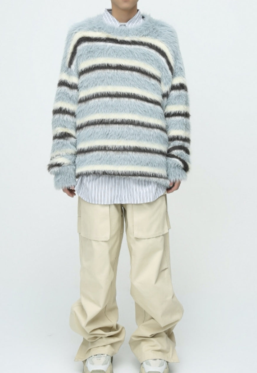 Men's striped knitted sweater