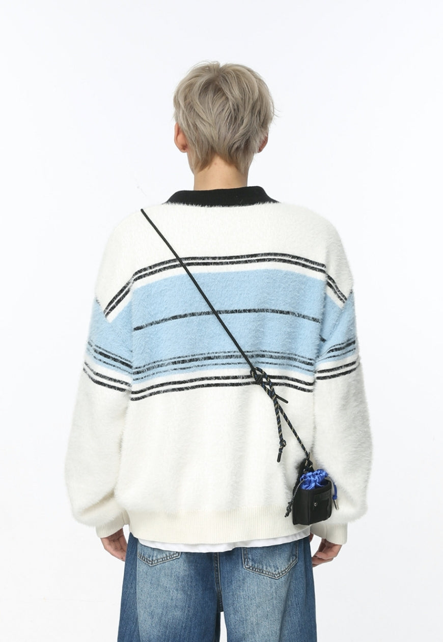 Men's vintage striped knitted sweater