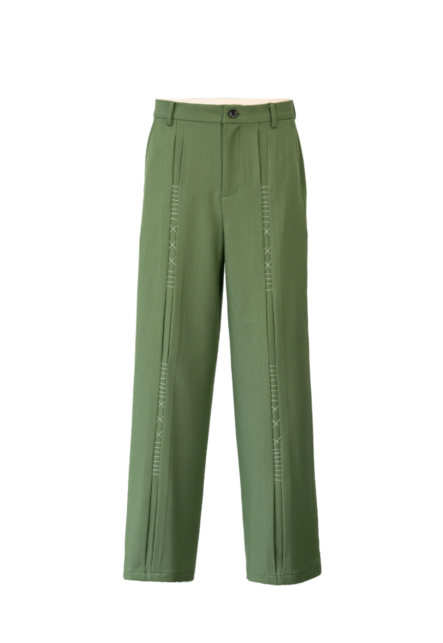 Men's Pamine green high-end suit set