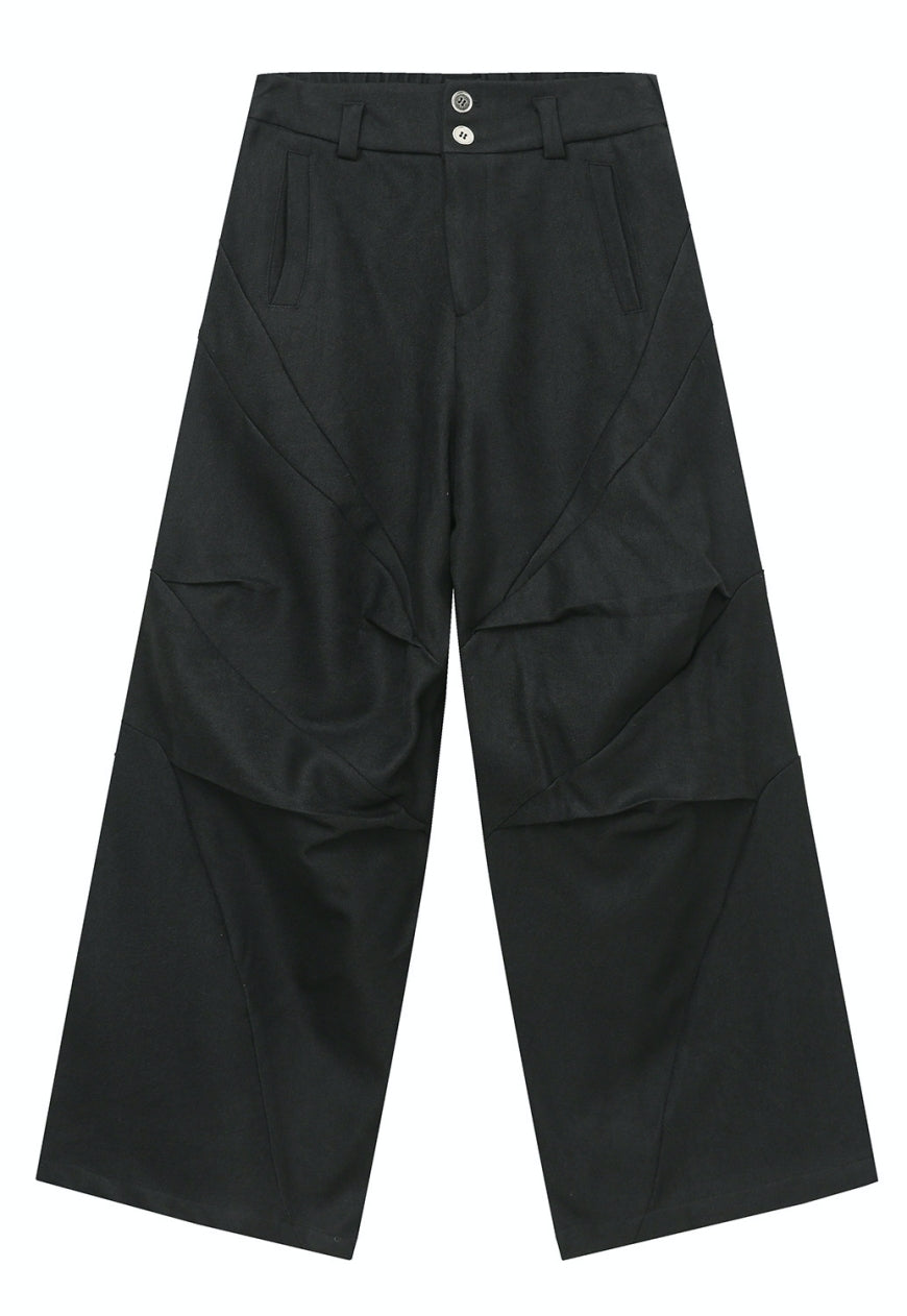 Unisex twill multi-layered casual pants