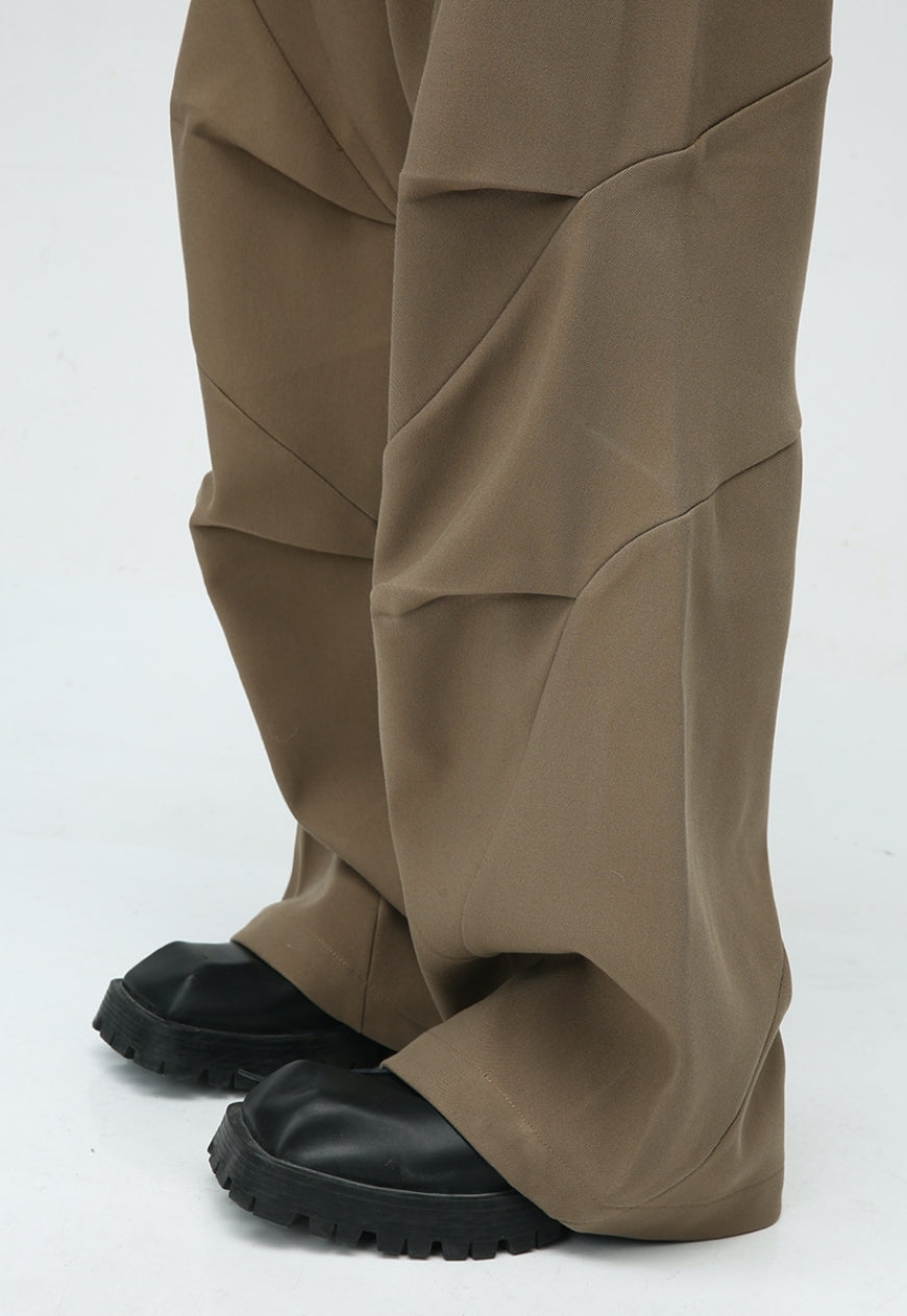 Unisex twill multi-layered casual pants