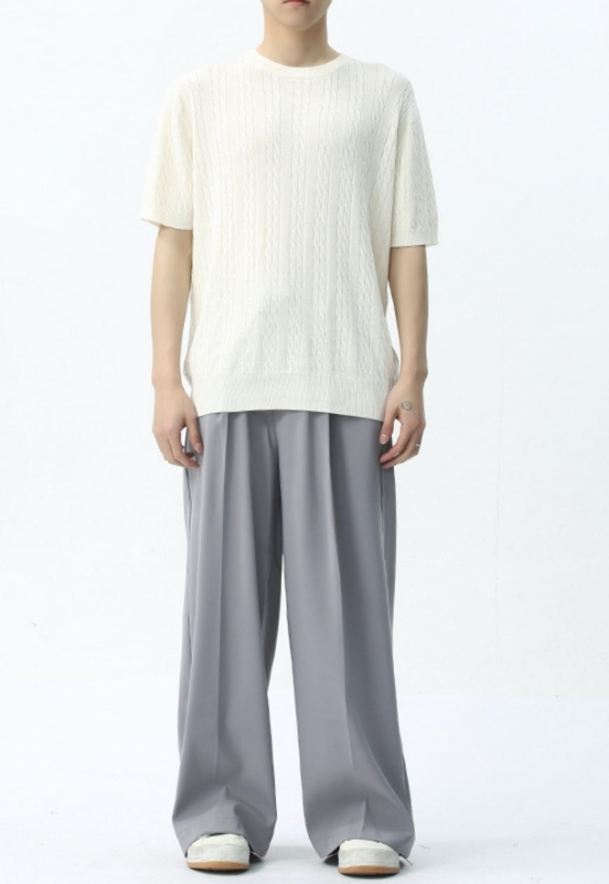 Men's Soft and luxurious pressed pleated trousers