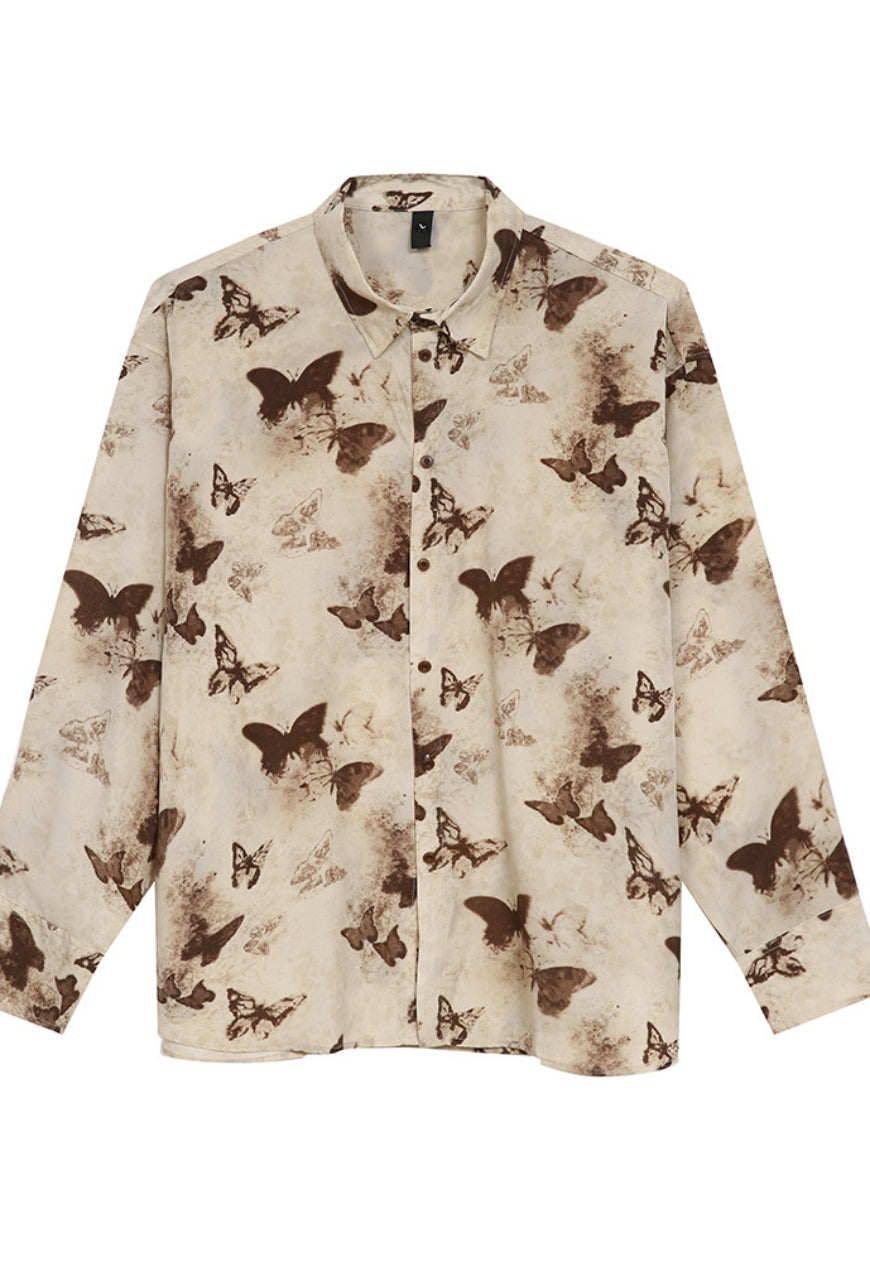 Men's Creative butterfly ink shirt