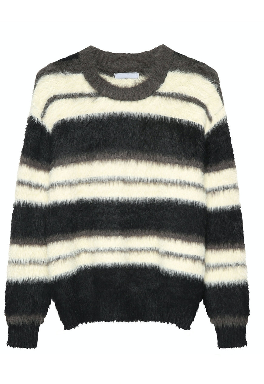 Men's striped seahorse sweater